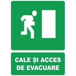 Indicator Indicator cale si acces de salvare, Sticker autocolant