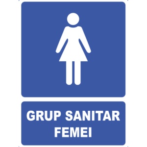 Indicator Indicator grup sanitar femei, Sticker autocolant