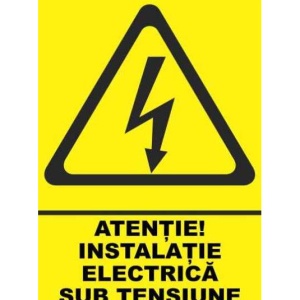 Indicator Indicator instalatie electrica sub tensiune, Sticker autocolant