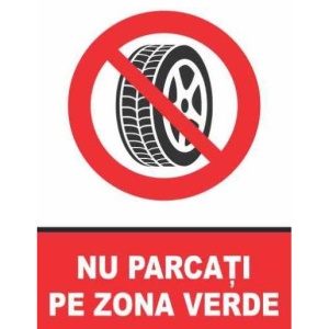 Indicator Indicator nu parcati pe zona verde, Sticker autocolant