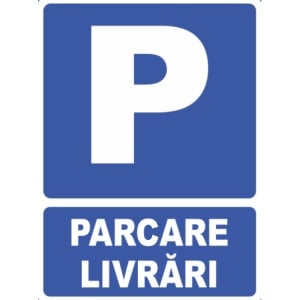 Indicator Indicator parcare livrari, Sticker autocolant