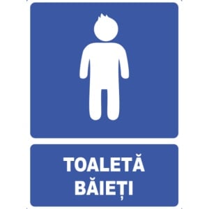 Indicator Indicator toaleta baieti, Sticker autocolant