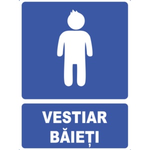 Indicator Indicator vestiar baieti, Sticker autocolant