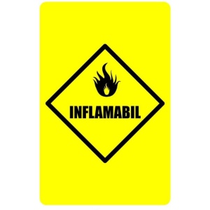 Indicator inflamabil indicator de avertizare, Sticker autocolant