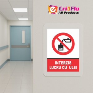 Indicator Interzis lucru cu ulei, Sticker autocolant - Img 5