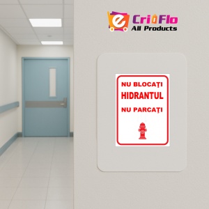 Indicator Interzis parcarea in fata hidrantului nu blocati hidranti, Sticker autocolant - Img 4