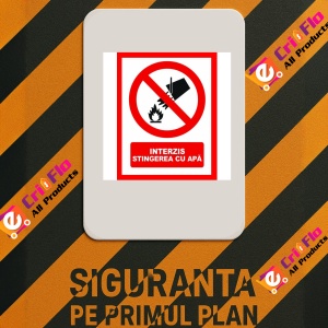 Indicator Interzis stingerea cu apa, Sticker autocolant - Img 2