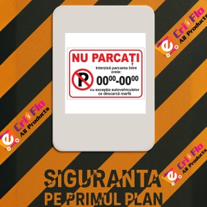 Indicator Interzisa parcarea intre orele, Sticker autocolant - Img 2