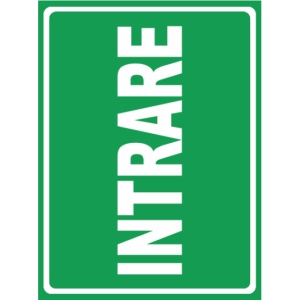 Indicator Intrare, Sticker autocolant