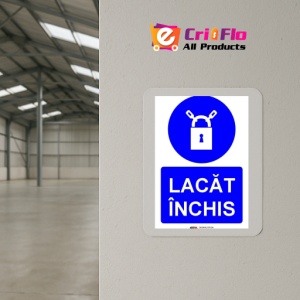Indicator Lacat inchis indicator obligativitate, Sticker autocolant - Img 4