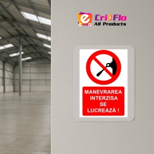 Indicator Manevrarea interzisa se lucreaza indicator de interzicere, Sticker autocolant - Img 4