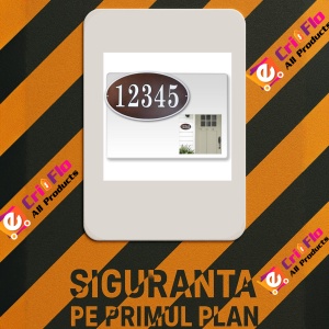 Indicator Maro ovala personalizata, Sticker autocolant - Img 2