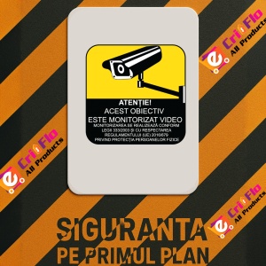 Indicator Monitorizat video, Sticker autocolant - Img 2