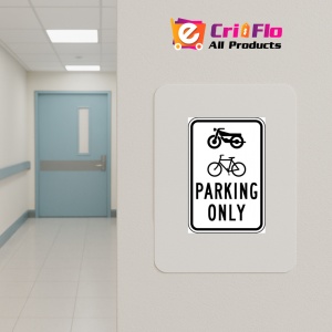 Indicator Motorcycle and Bike Parking Only Sign, Sticker autocolant - Img 4