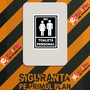 Indicator Negru toaleta personal, Sticker autocolant - Img 2