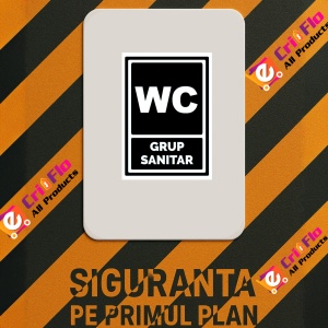 Indicator Negru wc grup sanitar, Sticker autocolant - Img 2