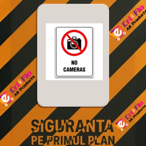 Indicator NO CAMERAS SIGN, Sticker autocolant - Img 2