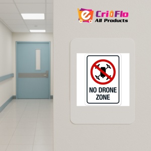 Indicator No drone zone sign, Sticker autocolant - Img 4