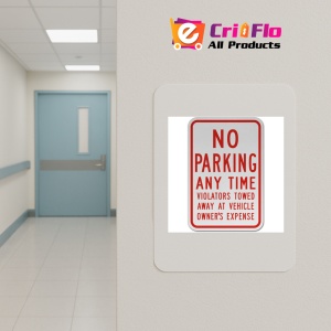 Indicator No Parking Any Time Violators Towed Sign, Sticker autocolant - Img 4