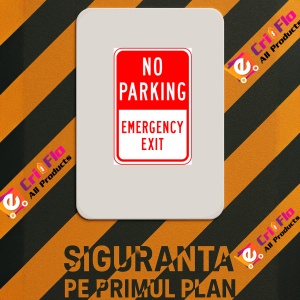 Indicator No parking emergency exit signs, Sticker autocolant - Img 2