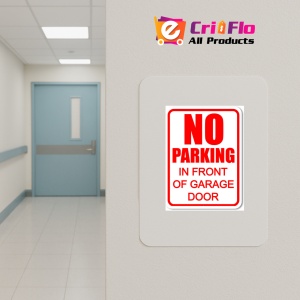 Indicator No parking in front of garage door sign, Sticker autocolant - Img 4
