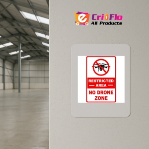 Indicator No restricted area no drone zone sign, Sticker autocolant - Img 3