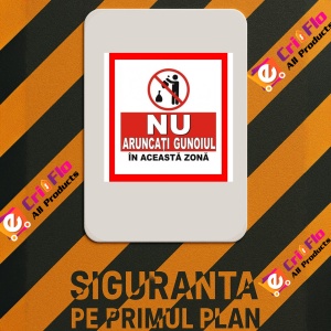 Indicator Nu aruncati gunoiul in aceasta zona, Sticker autocolant - Img 2