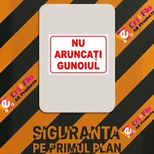 Indicator Nu aruncati gunoiul, Sticker autocolant - Img 2