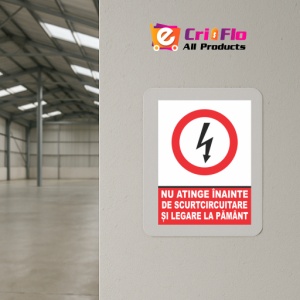 Indicator Nu atinge inainte de scurtcircuitare si legare la pamant, Sticker autocolant - Img 4