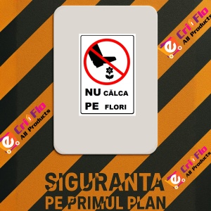 Indicator Nu calca pe flori, Sticker autocolant - Img 2