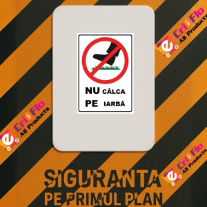 Indicator Nu calca pe iarba, Sticker autocolant - Img 2