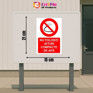 Indicator Nu folositi jeturi compacte de apa indicator de interzicere, Sticker autocolant - Img 2