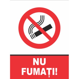 Indicator Nu fumati, Sticker autocolant
