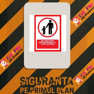 Indicator Nu lasati copiii nesupravegheati la locul de joaca, Sticker autocolant - Img 2