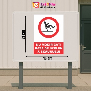 Indicator Nu modificati baza de sprijin, Sticker autocolant - Img 2