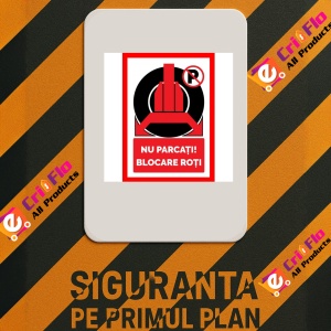 Indicator Nu parcati blocare roti v1, Sticker autocolant - Img 2