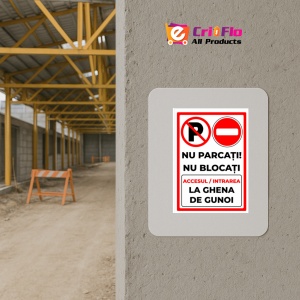 Indicator Nu parcati nu blocati accesul si intrarea la ghena si gunoi, Sticker autocolant - Img 5