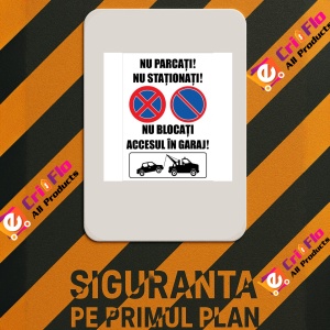 Indicator Nu parcati si nu stationati nu blocati accesul in garaj, Sticker autocolant - Img 2