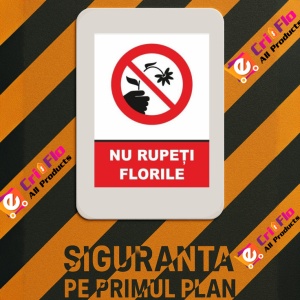 Indicator Nu rupeti florile, Sticker autocolant - Img 3