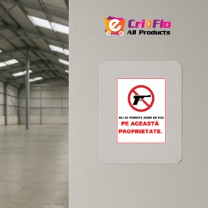 Indicator Nu se permite arme de foc pe aceasta proprietate, Sticker autocolant - Img 3