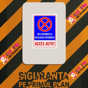 Indicator Nu stationati si nu blocati intrarea acces auto, Sticker autocolant - Img 2