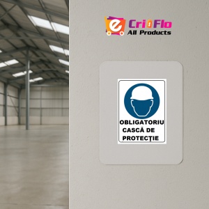 Indicator Obligatoriu casca de protectie, Sticker autocolant - Img 3