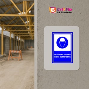 Indicator Obligatoriu purtarea casca de protectie, Sticker autocolant - Img 5