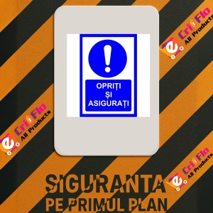 Indicator Opriti si asigurati, Sticker autocolant - Img 2
