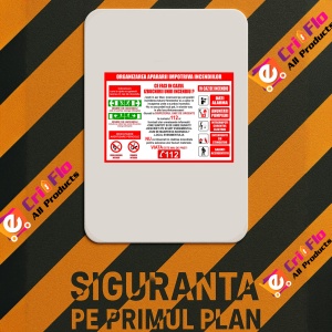 Indicator Organizarea apararii impotriva incendiilor, Sticker autocolant - Img 2