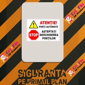 Indicator Panou pentru porti automate, Sticker autocolant - Img 2