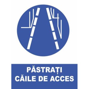 Indicator Pastrati caile de acces libere, Sticker autocolant