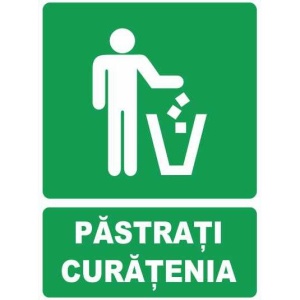 Indicator Pastrati curatenia, Sticker autocolant