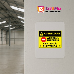 Indicator Pentru accesul interzis centrala electrica, Sticker autocolant - Img 3