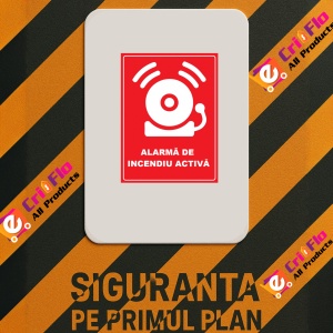 Indicator Pentru alarma de incendiu activa, Sticker autocolant - Img 2